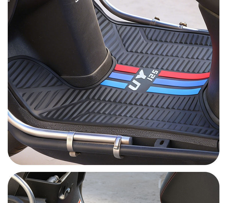 2026 New Model Suitable for Suzuki Uy125 Vertical Stripe Color Strip Pedal Mat Thickened Waterproof Special Rubber Anti-Slip Foot Mat