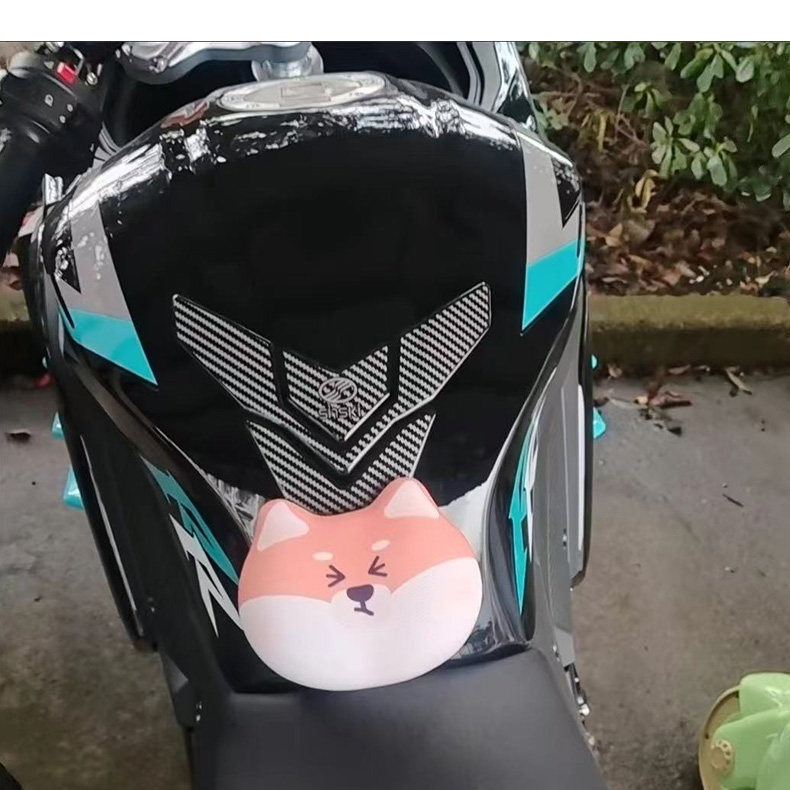 Motorcycle crotch protection pad, motorcycle Shiba Inu fuel tank protector, riding motorcycle plush toy style cushioning protection pad