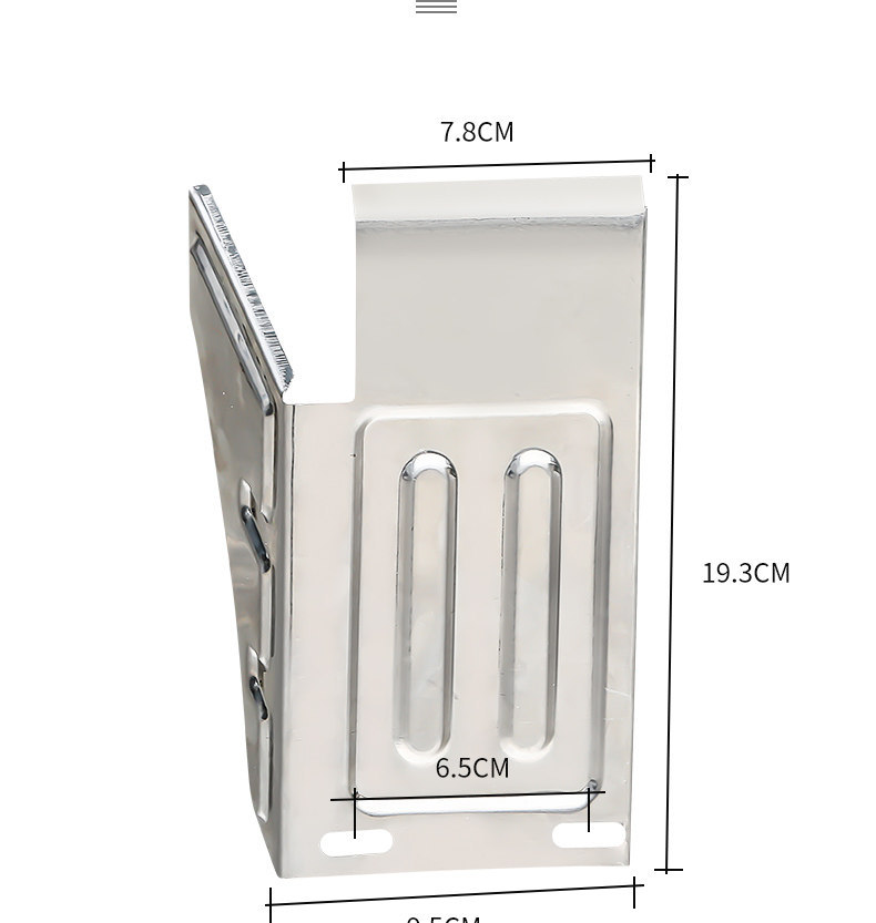 Electric tricycle rear wheel mudguard, split small mudguard with angled corners, stainless steel cargo box mudguard accessories