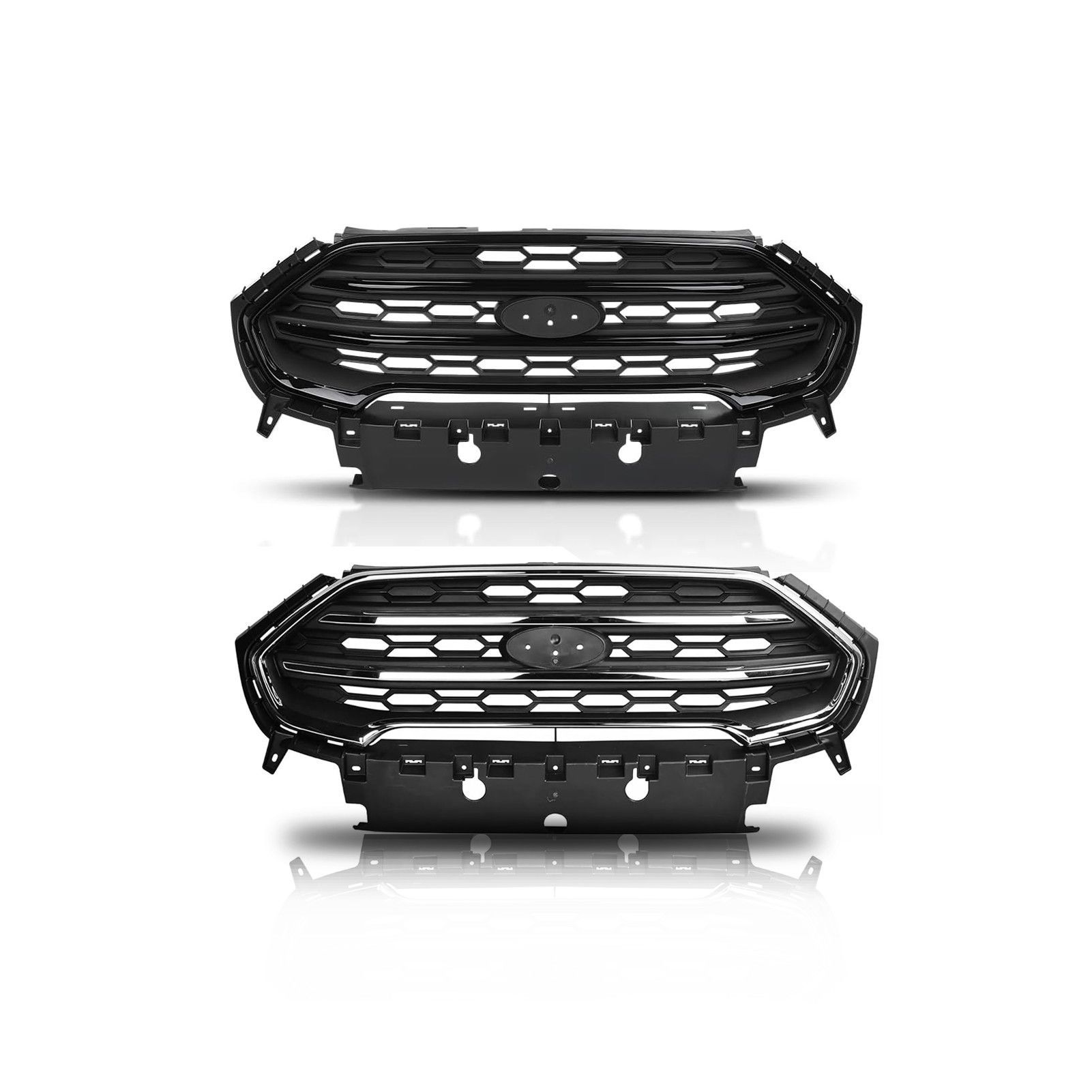 Suitable for 18-19 Ford EcoSport front bumper upper grille, electroplated and painted