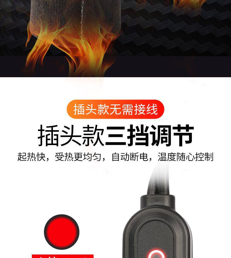Electric vehicle heated handlebar covers, motorcycle waterproof heating handlebar covers, 12v48v60V72v plug-in heated handlebar covers