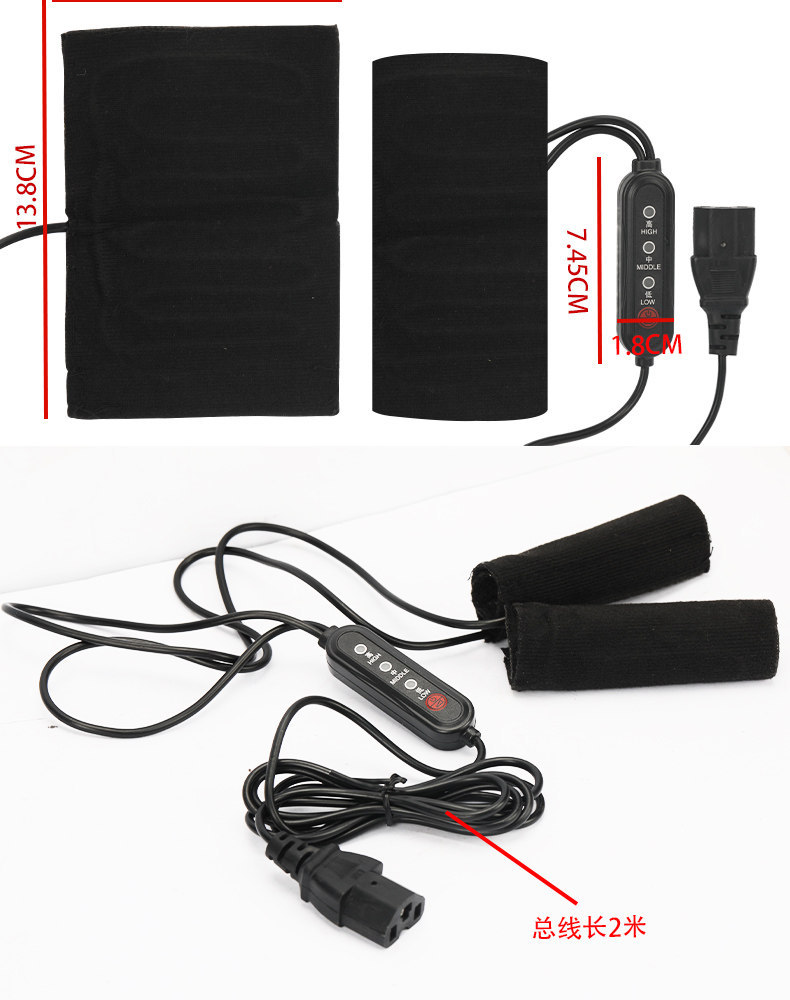 【10 Sets】Winter Electric Vehicle Heated Handlebar Covers with Velcro Fasteners for Riders to Keep Warm