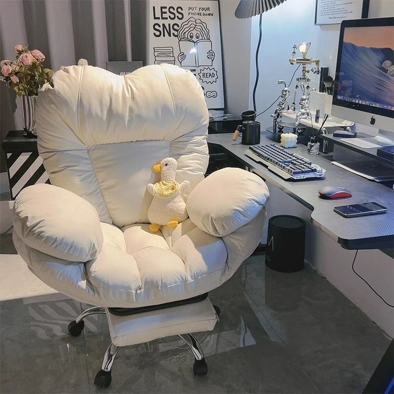 Super Soft Computer Chair with Reclining Backrest, Lazy Lift Chair for Dormitory, Increases Comfort and Features Humanized Design