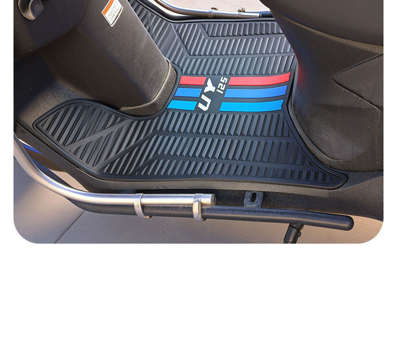 2026 New Model Suitable for Suzuki Uy125 Vertical Stripe Color Strip Pedal Mat Thickened Waterproof Special Rubber Anti-Slip Foot Mat
