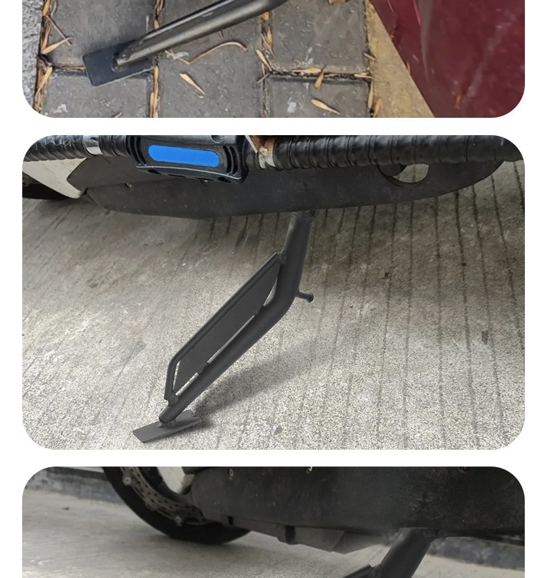 Suitable for Saige Black Knight electric bike side stand, Shen Yuan Miracle Cow high hardness thickened side support universal side stand