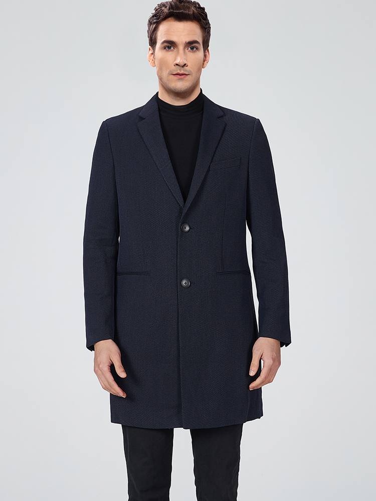 MID-LENGTH WINDBREAKER SUIT SPRING AND AUTUMN WOOL SUIT IRON-FREE MENS COAT JACKET YOUNG MENS WINDBREAKER TIDE 7119