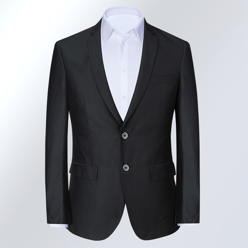 LUOJIA SUIT SUIT WITHOUT CUT MARK MENS AUTUMN AND WINTER KOREAN VERSION SLIM PROFESSIONAL WORK SUIT BLACK JACKET TIDE FOREIGN TRADE 5002