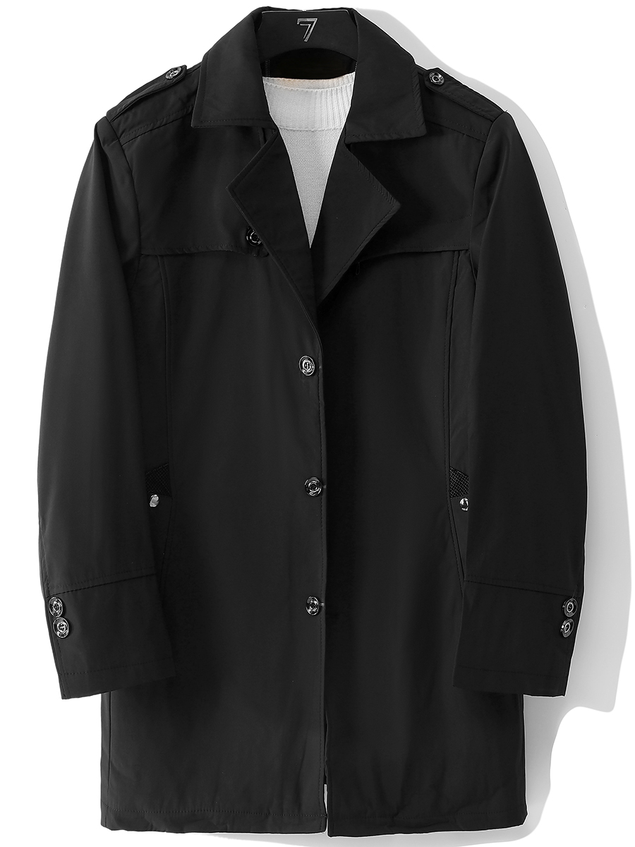 FATTENING AND WIDENING PLUS SIZE MENS COTTON WINDBREAKER MENS SPRING MID-LENGTH LOOSE COAT MIDDLE-AGED AND ELDERLY DAD OUTFIT 2029