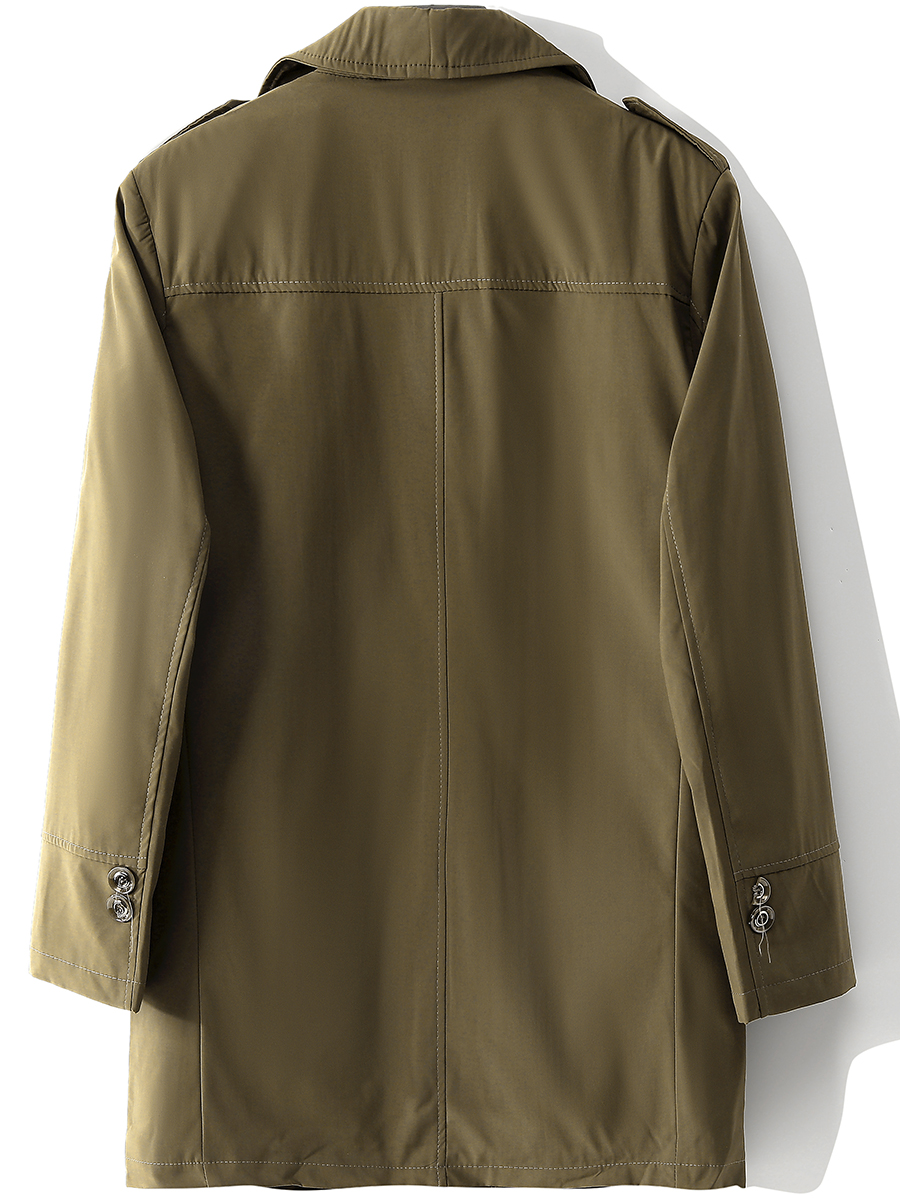 FATTENING AND WIDENING PLUS SIZE MENS COTTON WINDBREAKER MENS SPRING MID-LENGTH LOOSE COAT MIDDLE-AGED AND ELDERLY DAD OUTFIT 2029