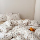 Small flower pastoral style cotton four-piece set princess girl fresh style pure cotton bed sheet quilt cover bedding