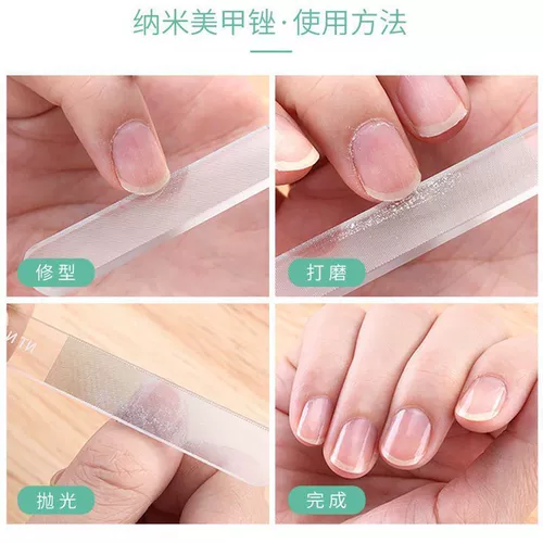 Стеклянный детский набор маникюрных инструментов для ногтей для маникюра, портативный ткань для полировки