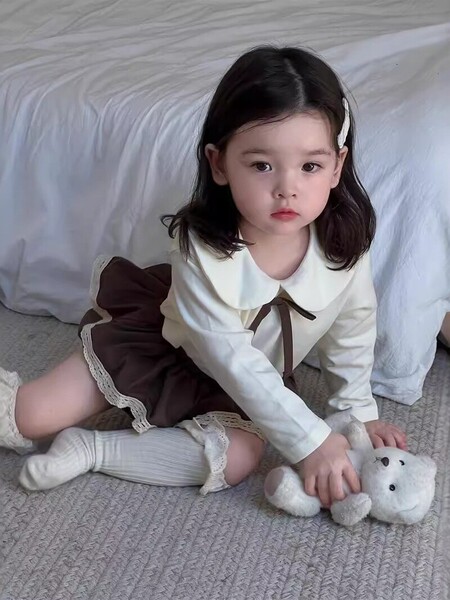 婴儿早秋套装时髦外出服又飒又酷女童装网红宝宝超可爱两件套春装 — 3