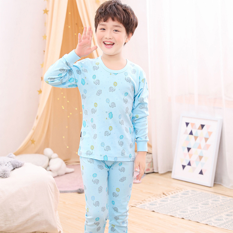 GENUINE XUANZE BOYS UNDERWEAR SET CHILDRENS LOW ROUND NECK AUTUMN COAT AUTUMN PANTS COTTON SPRING AND AUTUMN WINTER COTTON SWEATER COTTON WOOL PANTS