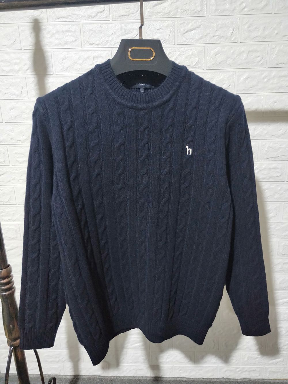 한국 대학 스타일 겨울 신상 하기스 남성 퓨어 울 캐주얼 니트 스웨터