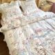 Ins cute Lolita cotton four-piece set pure cotton sheet quilt cover 1.5m student dormitory 1.8m bedding