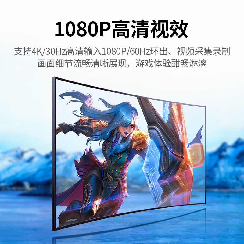 GREENLINK HDMI 비디오 캡처 카드 1080P 고화질 USB-C 컴퓨터 휴대 전화 SLR 카메라 4K 라이브 방송에 적합