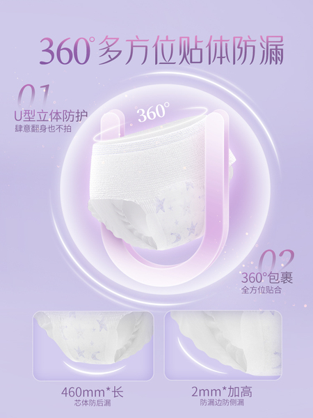 开丽安心裤产妇安睡裤女经期用防漏卫生巾姨妈拉拉安全舒睡裤夜用 — 4