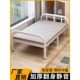 Iron bed single bed thickened reinforced storage can be detached folded and folded. It can be raised. It can be white.