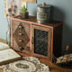 Retro rose gold edge storage cabinet zakka drawer bedside decoration rack creative solid wood desktop finishing rack