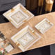 Fan Family Series Ceramic Ashtray Ornaments Home Black Big Gold Office Jewelry Storage Pan Palace