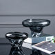 High-legged glass fruit tray creative modern simple living room coffee table model room decoration household storage pot decoration