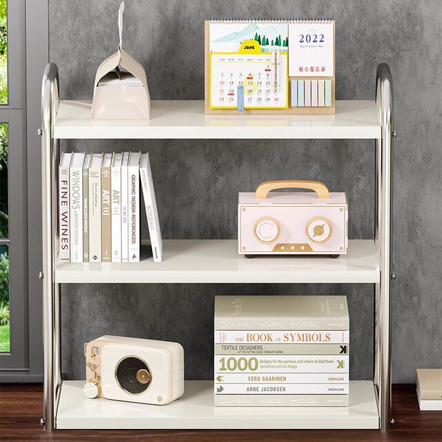 Office desk storage shelf desk bookshelf student dormitory simple storage bookcase office multi-layer document sorting cabinet