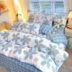 Twill grinding four-piece set 1.5m1.8m four seasons universal household sheets and quilt cover student dormitory three-piece set cover
