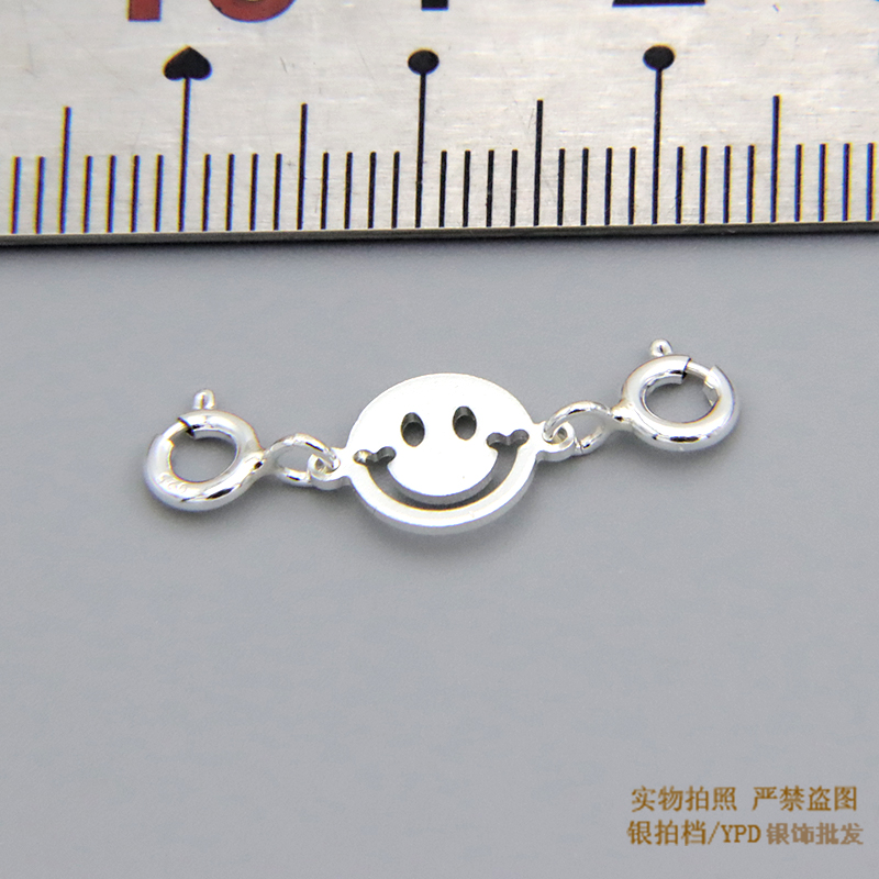 SMILEY FACE MONEY BLESSING WORD DOUBLE-ENDED EXTENSION SAFETY CHAIN NECKLACE BRACELET ROPE TAIL ADJUSTMENT DIY HANDMADE ACCESSORIES