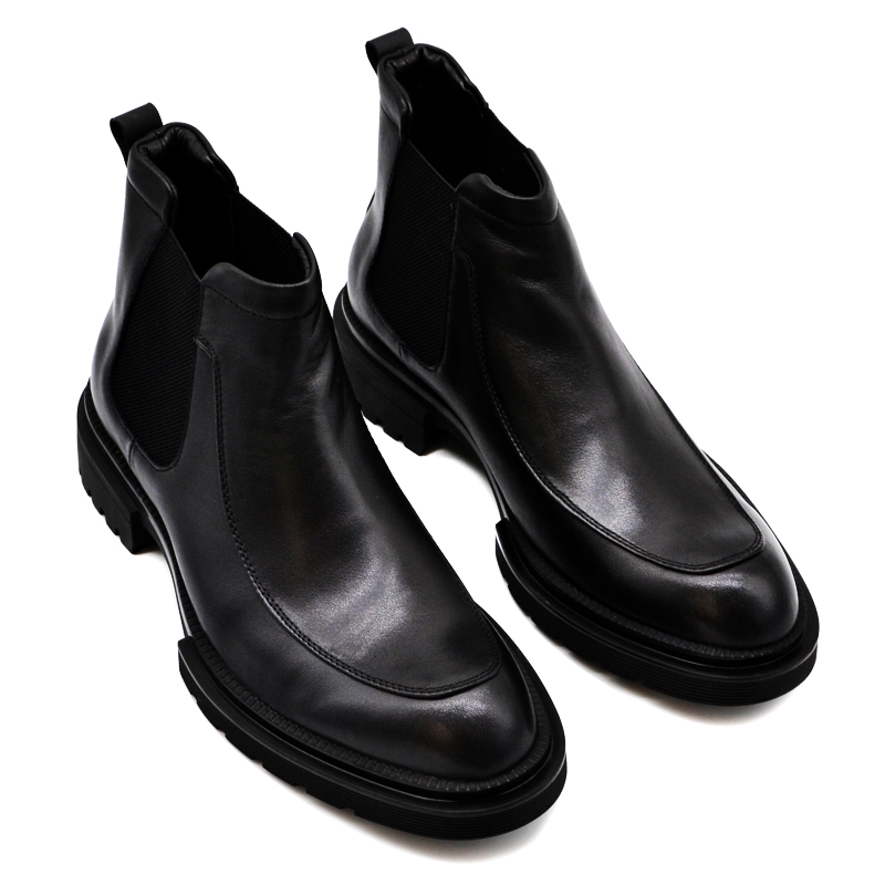 FALL-WINTER 2024 CHELSEA BOOTS MENS GENUINE LEATHER MARTIN BOOTS MENS BRITISH PLATFORM HIGH-TOP LEATHER SHOES MENS BOOTS BOOTIE TIDE