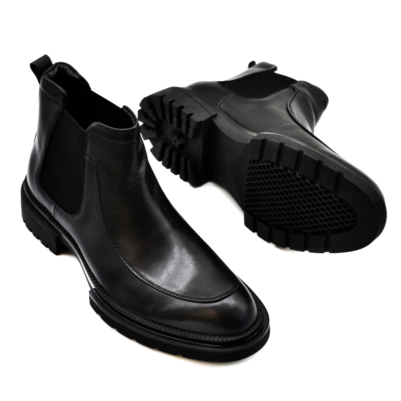 FALL-WINTER 2024 CHELSEA BOOTS MENS GENUINE LEATHER MARTIN BOOTS MENS BRITISH PLATFORM HIGH-TOP LEATHER SHOES MENS BOOTS BOOTIE TIDE