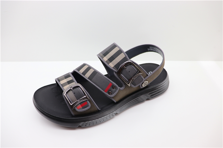 DESAY TILLEN LEATHER SOFT SOLE COMFORTABLE WEARABLE OPEN TOE OUTDOOR WEAR DUAL-PURPOSE MENS BEACH SHOES 2CS82230-03