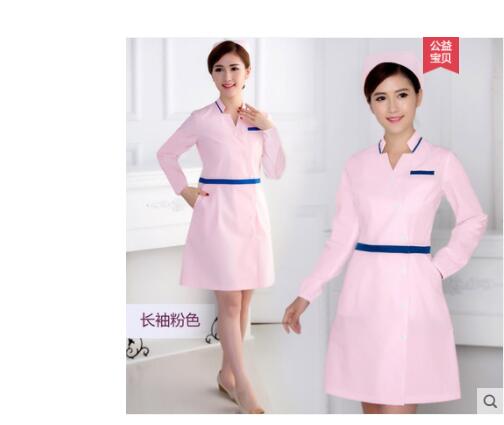 KOREAN STYLE SLIM NURSE UNIFORM NURSE SKIRT DOCTOR NURSE CLINIC WHITE COAT PHARMACY BEAUTY SALON WHITE COAT OVERALLS