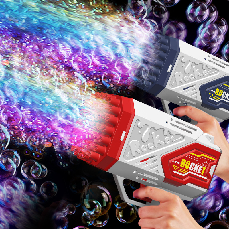 INTERNET CELEBRITY 40-HOLE BUBBLE GUN AUTOMATIC BUBBLE MACHINE HAND-HELD MULTI-HOLE GATLING CHILDRENS TOYS STALL