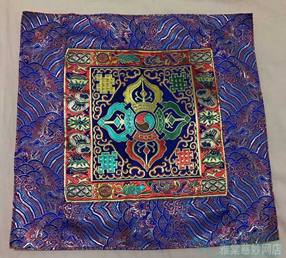 BIG FOUR THE INSTRUMENT CLOTH MAT THE DHARMA MAT THE BELL AND PESTLE MAT THE DRUM MAT THE TIBETAN CLOTH TABLECLOTH THE TANTRIC ETHNIC STYLE TABLE MAT