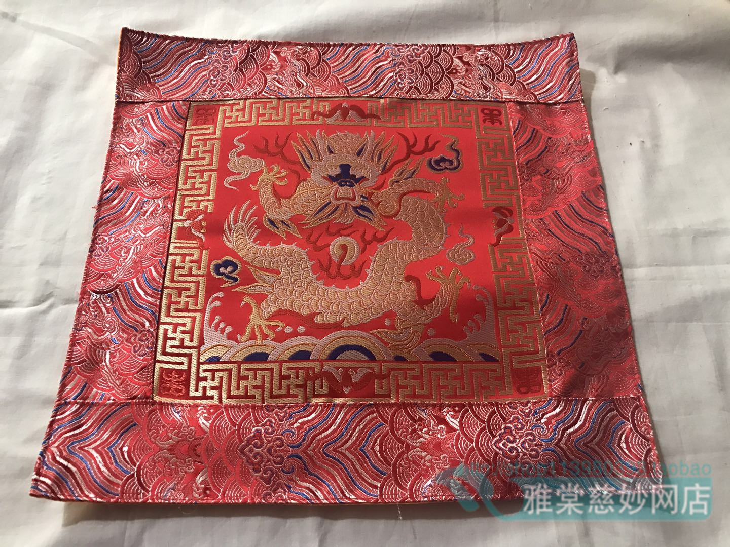 BIG FOUR THE INSTRUMENT CLOTH MAT THE DHARMA MAT THE BELL AND PESTLE MAT THE DRUM MAT THE TIBETAN CLOTH TABLECLOTH THE TANTRIC ETHNIC STYLE TABLE MAT