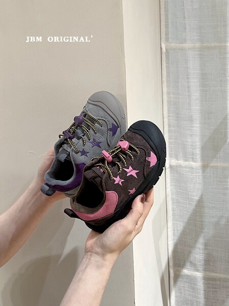 JBM2026秋新款女童星星户外登山鞋儿童涉水鞋加绒棉鞋男童运动鞋
