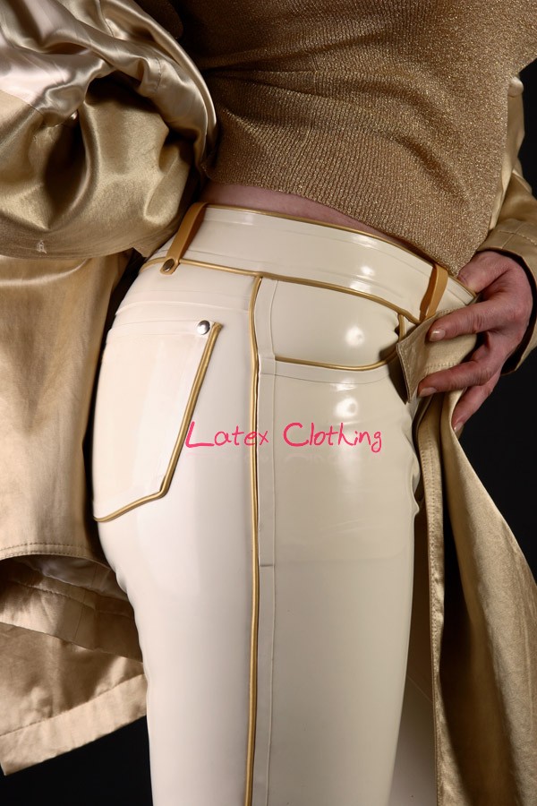 새로운 무료 배송 순수 천연 라텍스 섹시한 스트레이트 슬림 가죽 바지 고무 스타킹 나이트 클럽 DJ 모조 가죽 바지