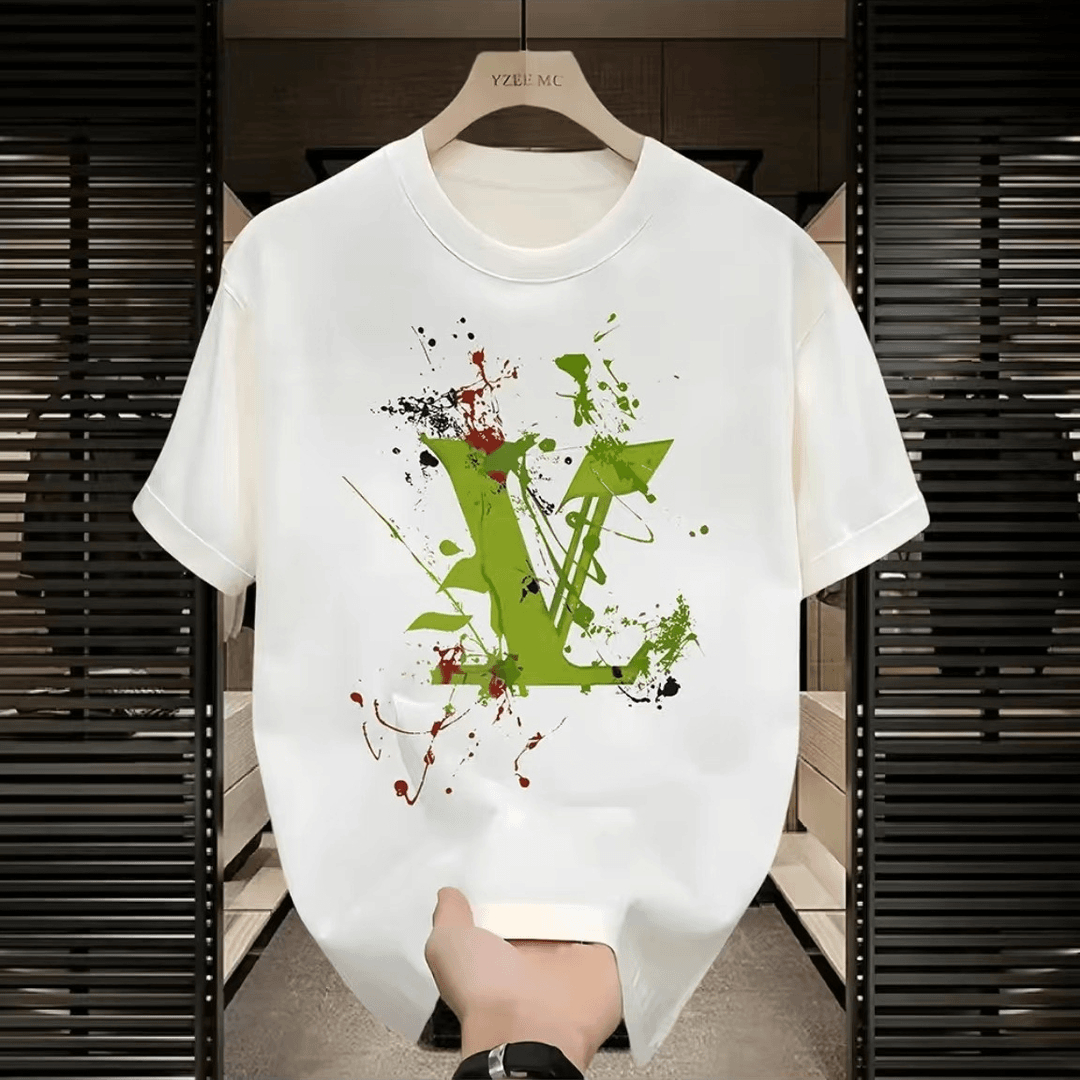 OVERSEAS ORDER TAIL GOODS CUT LABEL WITHDRAWAL FOREIGN TRADE AMERICAN TREND PRINT SHORT-SLEEVED T-SHIRT MALE AND FEMALE COUPLES VERSATILE TOPS