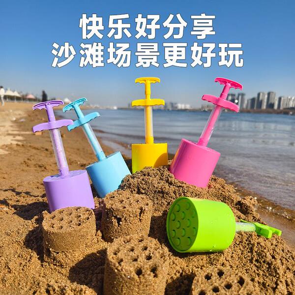 儿童软胶耐摔沙滩桶套装男女宝宝小铲挖沙玩雪工具小孩子戏水玩具