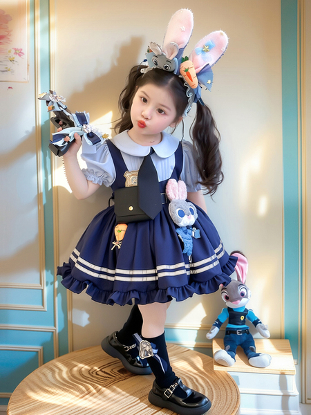 女童兔子警官朱迪夏装儿童2026新款女孩夏季cos洛丽塔公主连衣裙 — 2