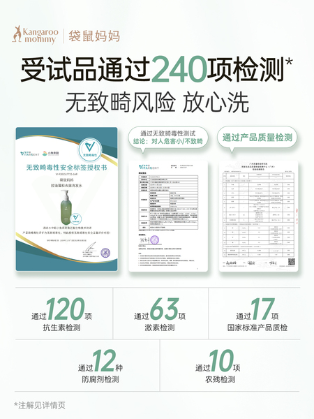 袋鼠妈妈洗发水蓬松控油洗发露备孕洗护套装妇女专用护肤清洁保湿 — 2