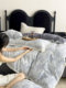 HJ French Cotton Pure Cotton Colored Jacquard Four-Piece Set Bedding Quilt Cover Bedding 2025 New Light Luxury