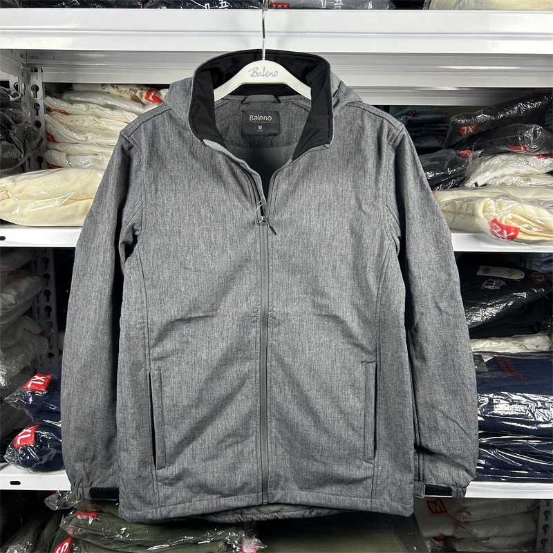 BALENO AUTHENTIC SK MENS AUTUMN|WINTER FASHION HOODED FLEECE WARM SOLID COLOR JACKET TRENCH COAT JACKET