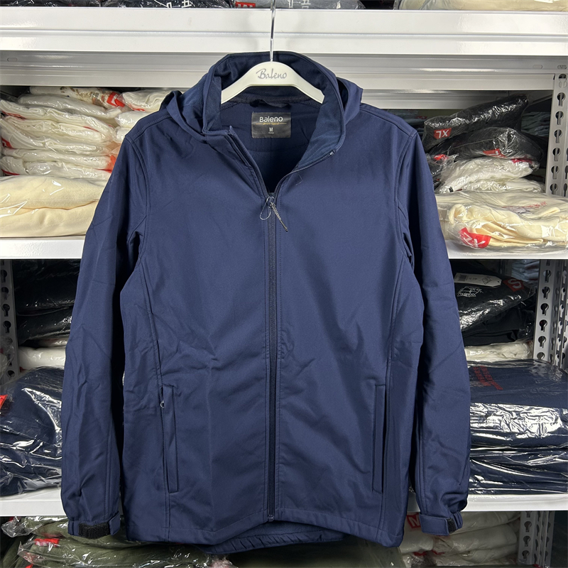 BALENO AUTHENTIC SK MENS AUTUMN|WINTER FASHION HOODED FLEECE WARM SOLID COLOR JACKET TRENCH COAT JACKET