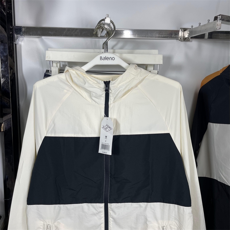 BALENO GENUINE JACKET MENS SPRING AND AUTUMN COLOR-BLOCK SIMPLE AND VERSATILE CASUAL ZIPPER SPORT TRENCH COAT JACKET