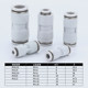 PU/PG fast connector straight through snorkel connector PU8-2 variable diameter direct through PG fast plastic connector pneumatic