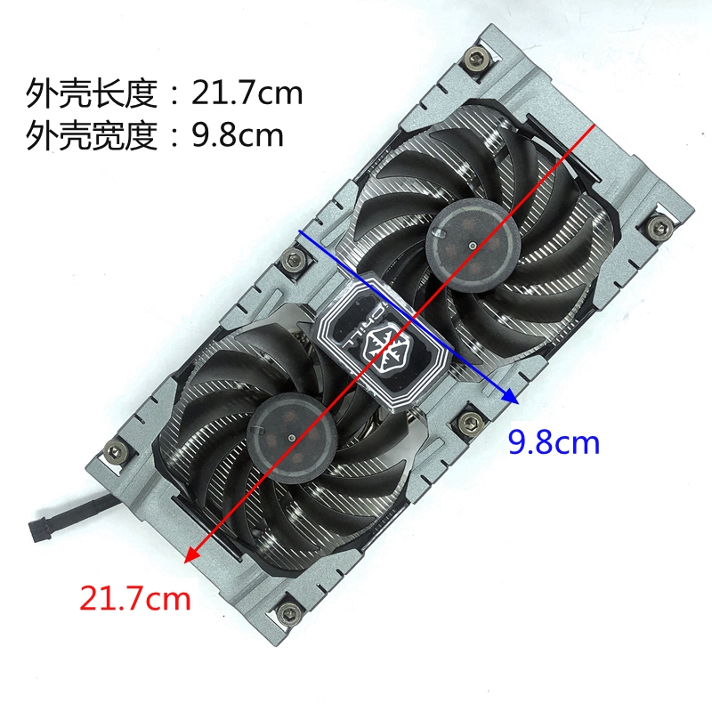 THE NEW YINGZHONG GTX660 970TI 980 DUAL FAN 4-WIRE TEMPERATURE CONTROL INDEPENDENT CHICKEN GRAPHICS CARD RADIATOR ASSEMBLY
