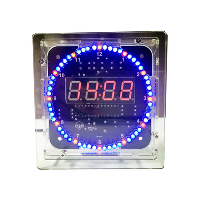 전자 시계 키트 C51 마이크로 컨트롤러 조명 제어 온도 DS1302 회전 LED 워터 램프 DIY 생산 부품