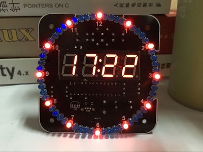 전자 시계 키트 C51 마이크로 컨트롤러 조명 제어 온도 DS1302 회전 LED 워터 램프 DIY 생산 부품