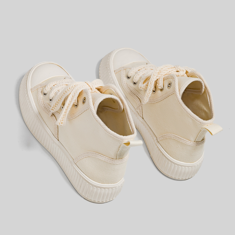 MISS HOME RETRO HONG KONG STYLE LITTLE WHITE SHOES WOMENS 2022 NEW HIGH-TOP CANVAS SHOES GO OUT ON THE STREET VERSATILE INS TRENDY CASUAL SHOES